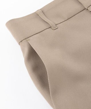 UNFILO ウールライクツイル ワイドパンツ ベージュ