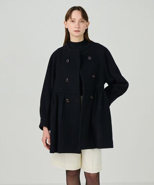 GRACE CONTINENTAL テントラインショートコート ブラック