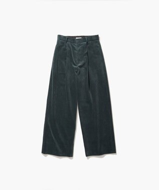 ATON 5W COTTON CORDUROY | タックワイドパンツ GREEN