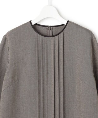 ICB L 【WEB限定】ツイードタックワンピース ブラウン系