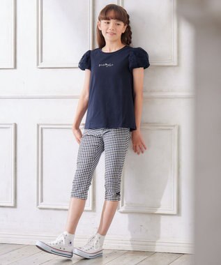 ANY KIDS 袖 チュール Ｔシャツ ネイビー