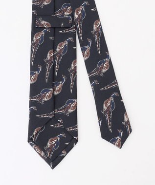 JOSEPH ABBOUD 【イタリア製・Holliday&Brown】バードプリント ネクタイ ネイビー系6