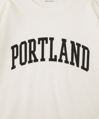 AMERICAN HOLIC PORTLAND裾ラウンドTシャツ Off White