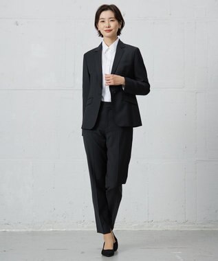 J.PRESS LADIES 【セットアップ対応】BAHARIYE SOLID テーパード パンツ ブラック系