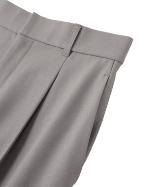 Green Parks きれシルストレートワイドパンツ Gray