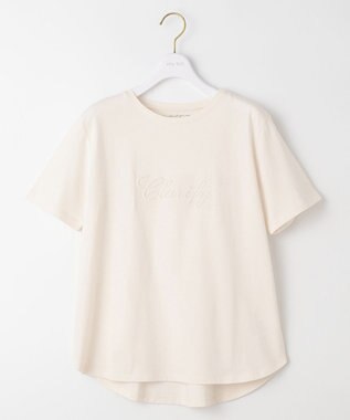 ANY SIS エンボスロゴ Tシャツ アイボリー