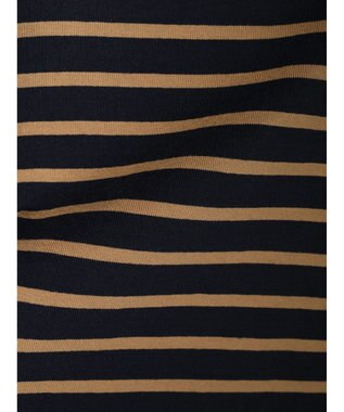 earth music&ecology スクエアボーダープルオーバー Navy