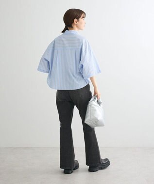 Green Parks ５分袖ショートシャツ Blue