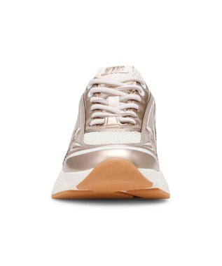 STEVE MADDEN SPEEDSTER-E リサイクリングランニングスニーカー シルバーゴールド