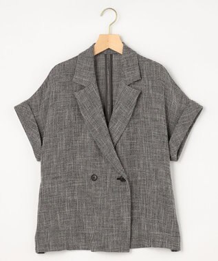 組曲 S 【先行予約】【WEB限定】メランジレノクロス バックペプラムジャケット