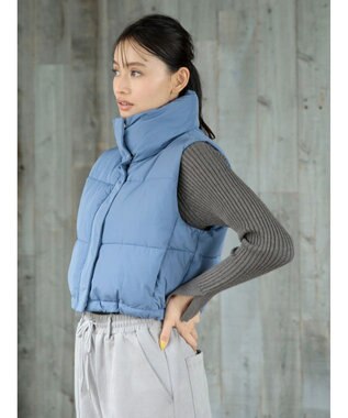 Green Parks ・Ｐｅｔｉｔ　Ｆｌｅｕｒ　ボトルネックリブニット Charcoal Gray