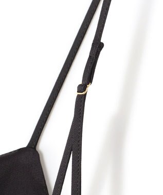 23区 S 【吸水速乾/防シワ/洗える】ジョーゼットサテン キャミソールワンピース ブラック系