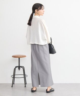 earth music&ecology Ｗポケットショートシャツ Off White