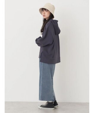 earth music&ecology ダンボールパーカー Dark Gray