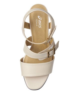 ASICS WALKING ペダラ ヒールサンダル 3E 5.0cmヒール ブラウン系