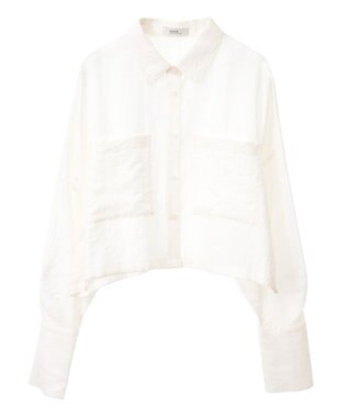 earth music&ecology Ｗポケットショートシャツ Off White