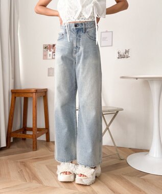 WEGO フリルスポーツ厚底サンダル ホワイト