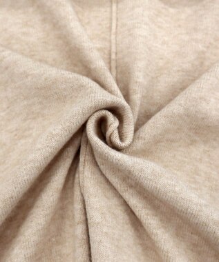 Tiaclasse 【洗える】もっちり素材が肌触り抜群の配色ニットトップス ベージュ×キャメル