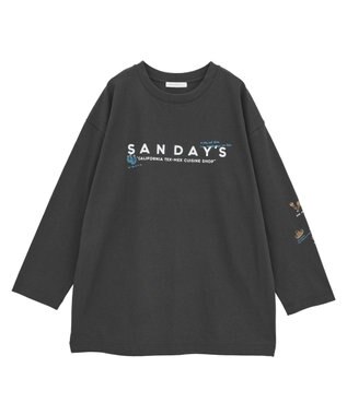 AMERICAN HOLIC SANDAYS ロングTシャツ Charcoal Gray
