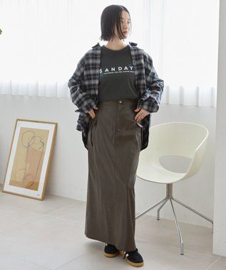 AMERICAN HOLIC SANDAYS ロングTシャツ Charcoal Gray