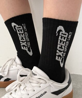 WEGO EXCEEDロゴリブソックス ブラック