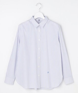 J.PRESS LADIES BEZコットンナイロン ストライプ シャツ ブラウス