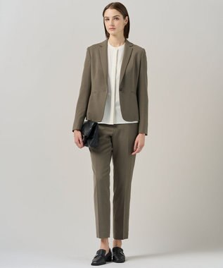 ICB L 【UVカット・洗える】ウール2WAYストレッチ スティックパンツ モカ