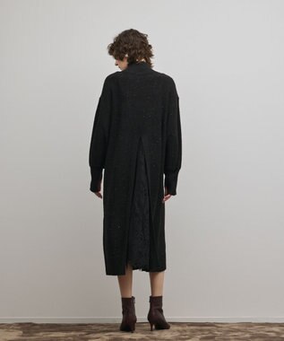 GRACE CONTINENTAL スパンコールニットワンピース ブラック