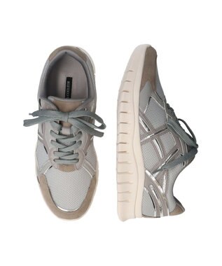 Bridget Birkin 【PARADIS COULEUR】異素材コンビレースアップスニーカー グレーコンビ