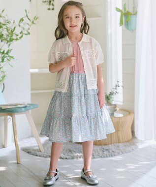 組曲 KIDS 【150-160㎝】 petit marguerite ドッキングワンピース ピンク