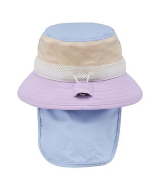 MIKI HOUSE HOT BISCUITS 【48-54cm】 日よけ付き サファリハット サックス