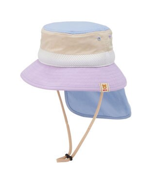 MIKI HOUSE HOT BISCUITS 【48-54cm】 日よけ付き サファリハット サックス