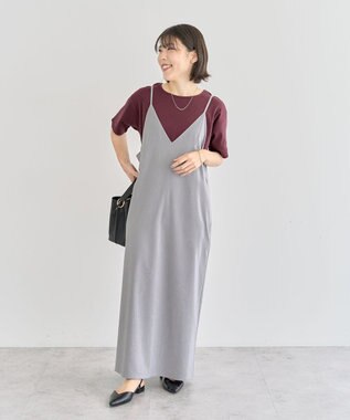 Green Parks Ｖネックキャミワンピース Gray