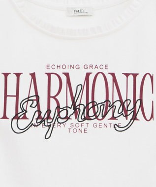 earth music&ecology フリルロゴノースリーブプルオーバー Off White