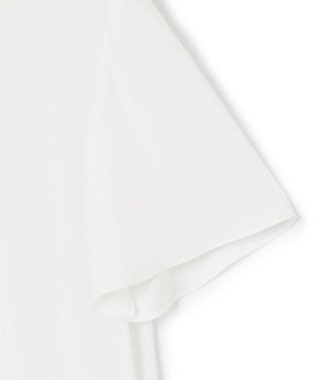 23区 L 【洗える】バックサテンアムンゼン バイカラー ボウタイ ブラウス ホワイト系