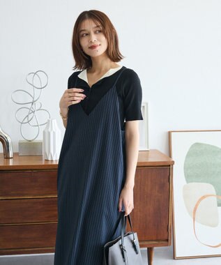 Green Parks Ｖネックキャミワンピース Navy