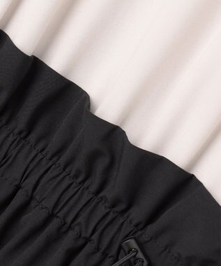 UNFILO BEAUTY FORM-T コンビワンピース グレージュ×ブラック