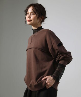 Green Parks ・ＤＯＵＢＬＥ　ＦＬＡＧＳ　カットオフピグメントスウェ Brown