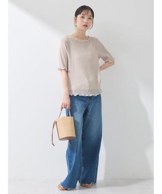 earth music&ecology シアープルオーバー Light Beige