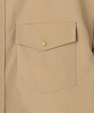 J.PRESS YORK STREET 【UNISEX】リップストップ半袖シャツ ベージュ系