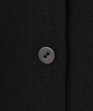 ICB L フライスリーブ Vネックカーディガン ブラック