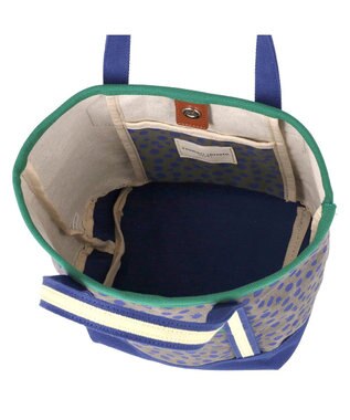tsumori chisato CARRY コットンポルカドット ハンドバッグ Sサイズ ネイビー
