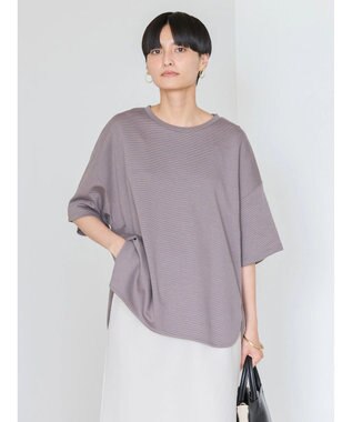 AMERICAN HOLIC 接触冷感裾ラウンドカットプルオーバー Border Blue