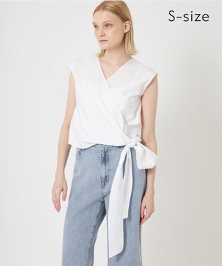 BEIGE， 【S-size・otonaMUSE7月号掲載】HYDRANGEA / カシュクールブラウス White