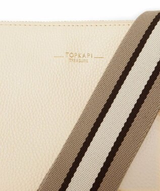 TOPKAPI 【TREASURE TOPKAPI】ストライプベルト・レザー2wayショルダーバッグ クリーム