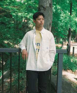 SHARE PARK MENS 【UVカット・撥水・ストレッチ】イージーデニムレギュラーカラーシャツ アイボリー系