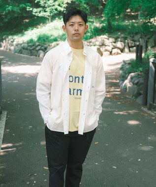 SHARE PARK MENS 【UVカット・撥水・ストレッチ】イージーデニムレギュラーカラーシャツ アイボリー系