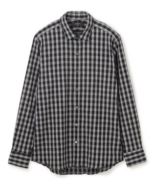 JOSEPH HOMME 新柄【オリジナル素材】ギンガムシャンブレーストレッチ　レギュラーカラーシャツ グレー系