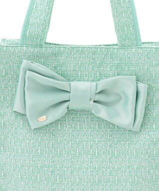 TOCCA 【キャンセル分販売！】【A4サイズ対応】COLOR OF GLORY CUSTOMIZED BAG カスタマイズ トートバッグ グリーンツイード×大リボン