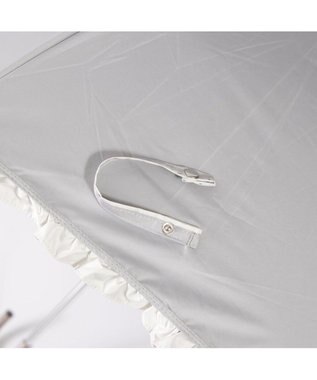 UNBILLION カシュネ cachenez / 【晴雨兼用】【日傘】 【UV カット率99.999.9％以上】PUバイカラーフリルトップレス折りたたみ傘 GY